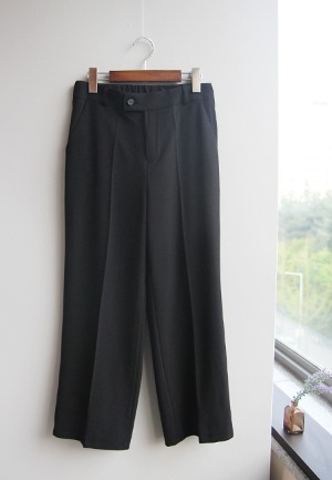 린넨실키와이드-pants(블랙)