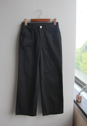 여름)코튼세미와이드-pants(블랙)